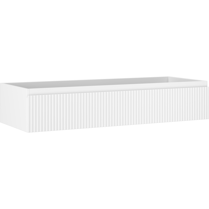 Mexen Rivel szafka łazienkowa podumywalkowa 120 cm, 1 szuflada, ryflowana , biała mat - 91A20-12023-1-BF01