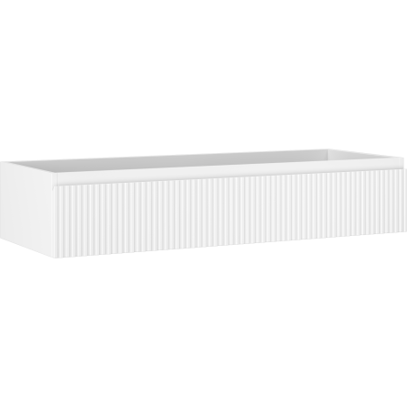 Mexen Rivel szafka łazienkowa podumywalkowa 120 cm, 1 szuflada, ryflowana , biała mat - 91A20-12023-1-BF01