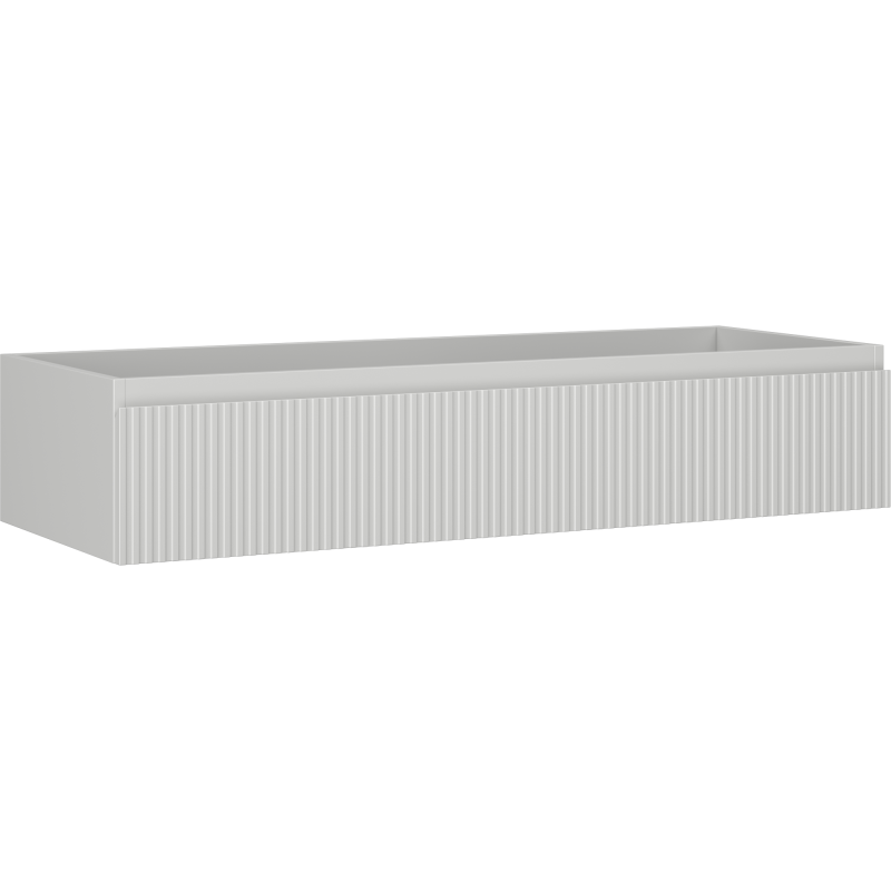 Mexen Rivel szafka łazienkowa podumywalkowa 120 cm, 1 szuflada, ryflowana , szara mat - 91A20-12023-1-BF62