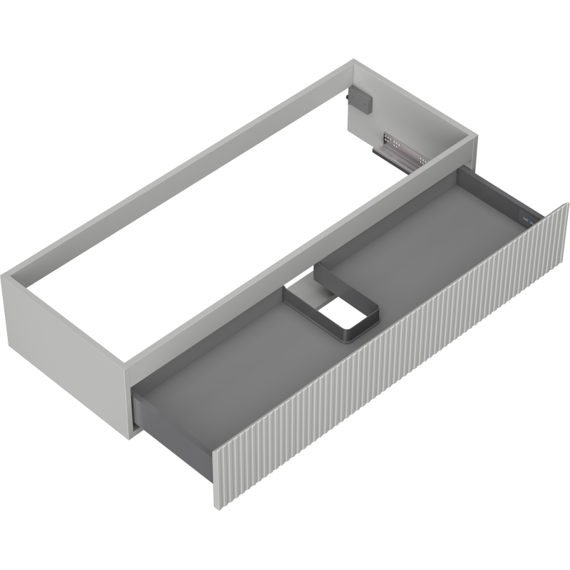 Mexen Rivel mueble de baño bajo lavabo 120 cm, 1 cajón, ranurado, gris mate - 91A20-12023-1-BF62