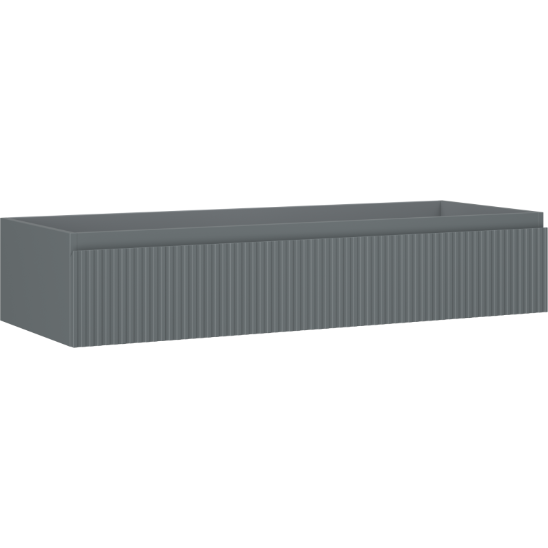 Mexen Rivel mueble de baño para lavabo 120 cm, 1 cajón, estriado, gris mate - 91A20-12023-1-BF66