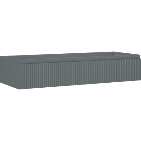 Mexen Rivel bathroom cabinet under sink 120 cm, 1 drawer, grooved, matte grey - 91A20-12023-1-BF66