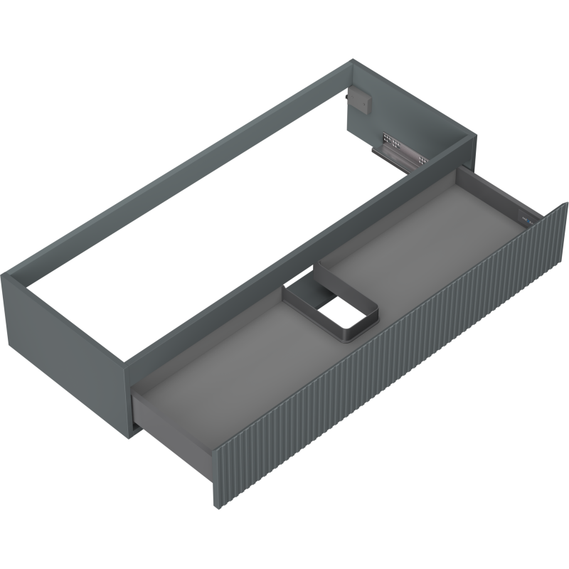 Mexen Rivel mueble de baño para lavabo 120 cm, 1 cajón, estriado, gris mate - 91A20-12023-1-BF66