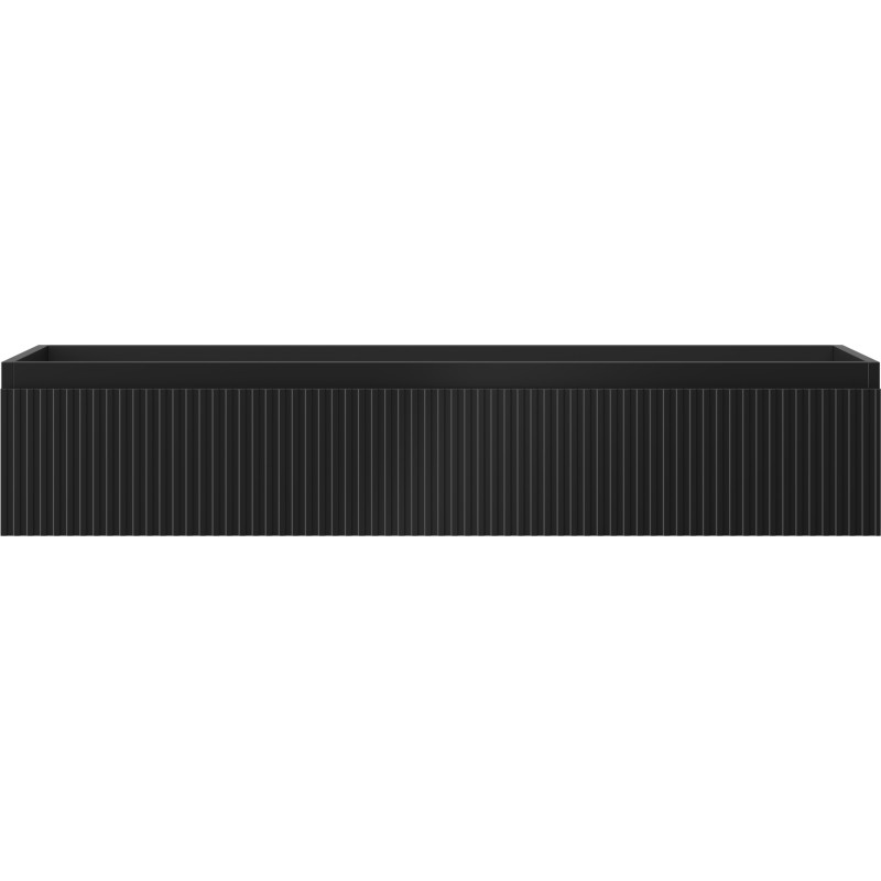 Mexen Rivel kupaonski ormar ispod umivaonika 120 cm, 1 ladica, rebrasti, crni mat - 91A20-12023-1-BF71