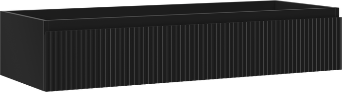 Mexen Rivel kupaonski ormar ispod umivaonika 120 cm, 1 ladica, rebrasti, crni mat - 91A20-12023-1-BF71