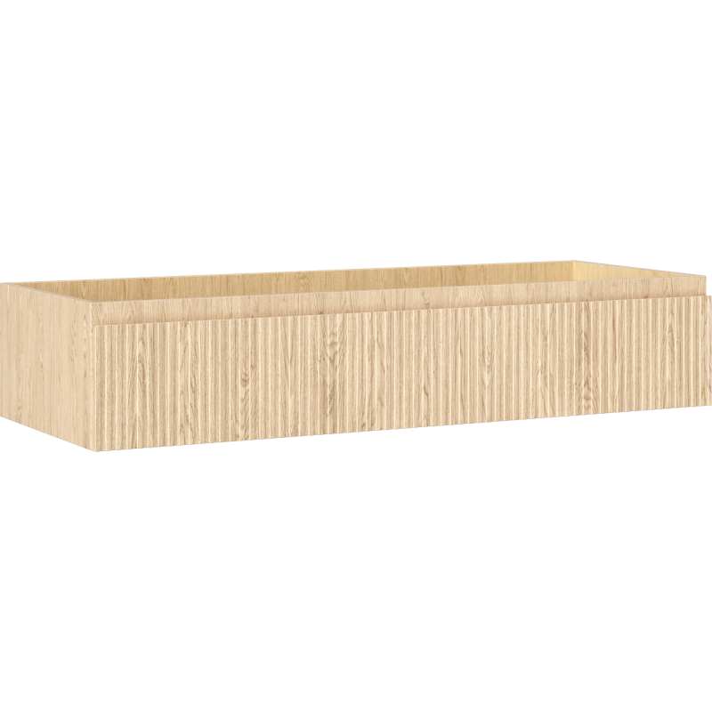 Mexen Rivel armário de casa de banho sob o lavatório 120 cm, 1 gaveta, estriado, carvalho - 91A20-12023-1-BF81