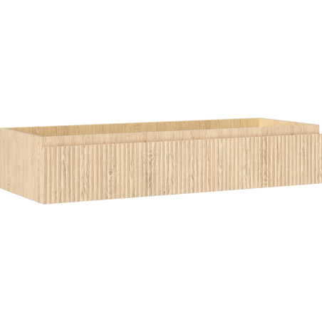 Mexen Rivel Badezimmerschrank für Waschbecken 120 cm, 1 Schublade, geriffelt, Eiche - 91A20-12023-1-BF81