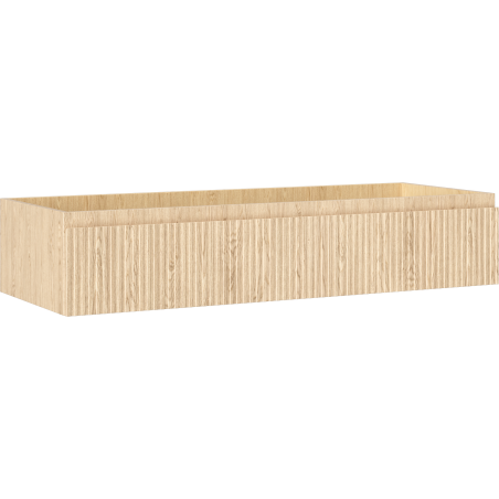 Mexen Rivel badkamerkast onder de wastafel 120 cm, 1 lade, geribbeld, eiken - 91A20-12023-1-BF81