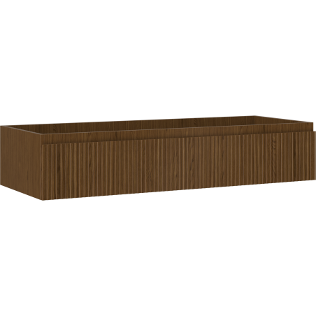 Mexen Rivel Badezimmerschrank 120 cm, 1 Schublade, geriffelt, Nussbaum - 91A20-12023-1-BF86