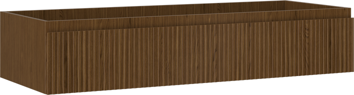 Mexen Rivel Badezimmerschrank für Waschbecken 120 cm, 1 Schublade, geriffelt, Nussbaum - 91A20-12023-1-BF86