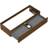 Mexen Rivel badkamerkast onder de wastafel 120 cm, 1 lade, geribbeld, walnoot - 91A20-12023-1-BF86