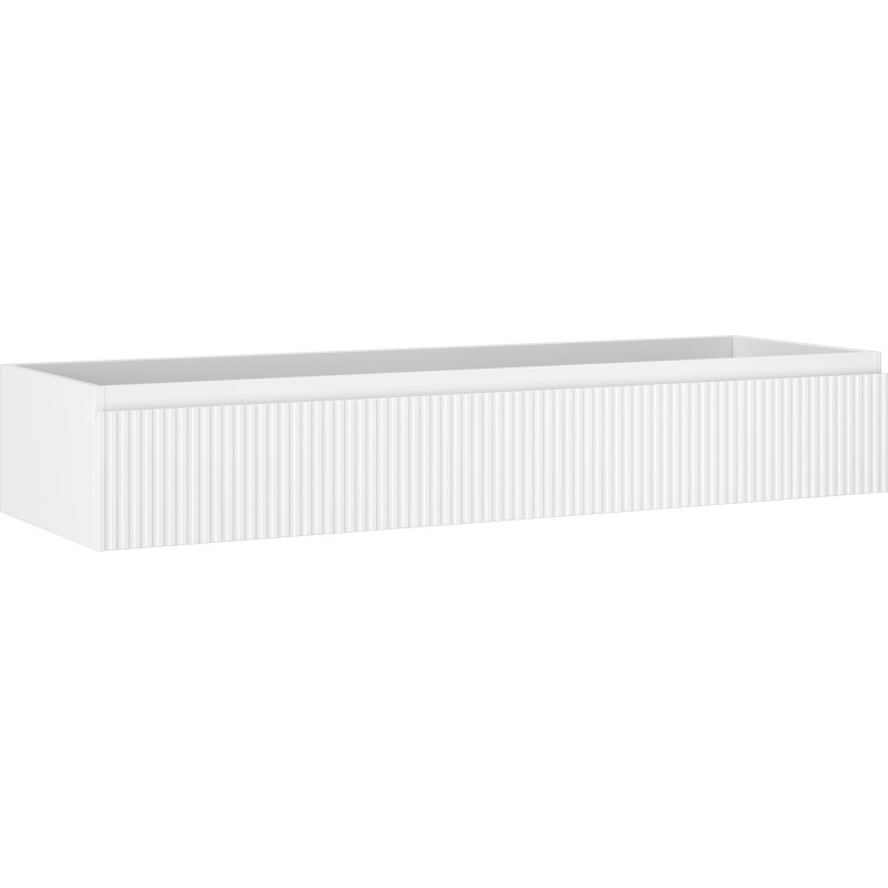 Mexen Rivel vannitoakapp valamu alla 140 cm, 1 sahtel, soonitud, valge matt - 91A20-14023-1-BF01