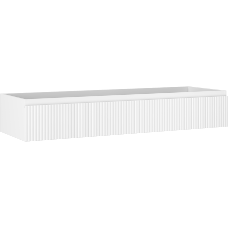 Mexen Rivel Badezimmerschrank unter dem Waschbecken 140 cm, 1 Schublade, geriffelt, weiß matt - 91A20-14023-1-BF01