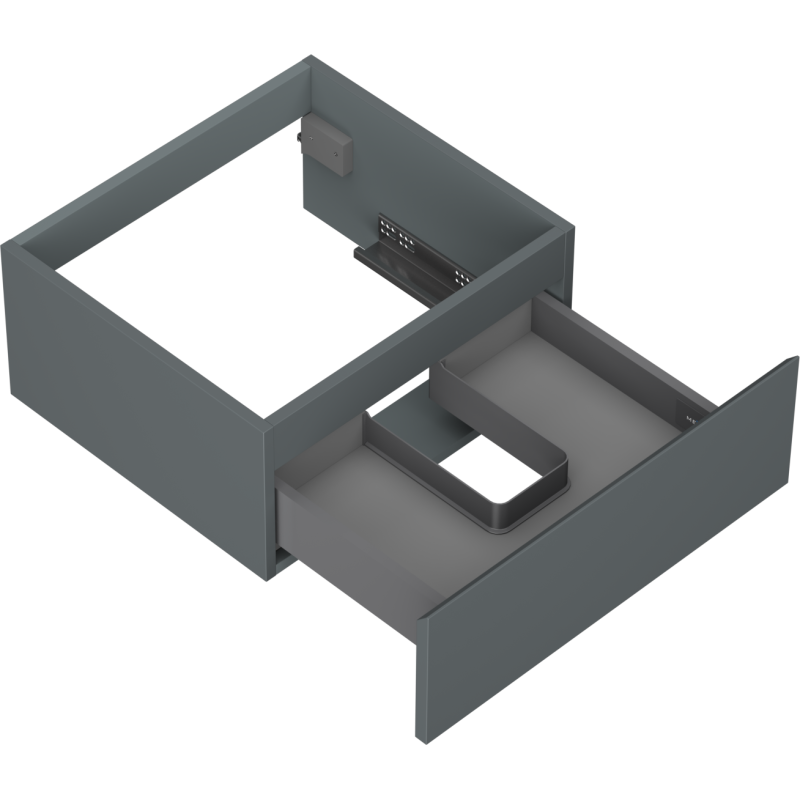 Mexen Orio bathroom cabinet under sink 50 cm, 1 drawer, graphite matte- 91A10-05023-1-BF66