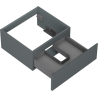 Mexen Orio meuble de salle de bain sous lavabo 50 cm, 1 tiroir, graphite mat- 91A10-05023-1-BF66