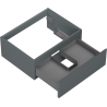 Mexen Orio gabinete de baño bajo lavabo 60 cm, 1 cajón, grafito mate - 91A10-06023-1-BF66