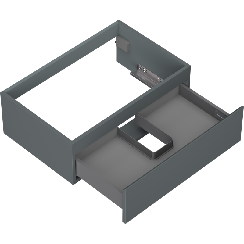 Mexen Orio gabinete de baño bajo lavabo de 70 cm, 1 cajón, grafito mate - 91A10-07023-1-BF66