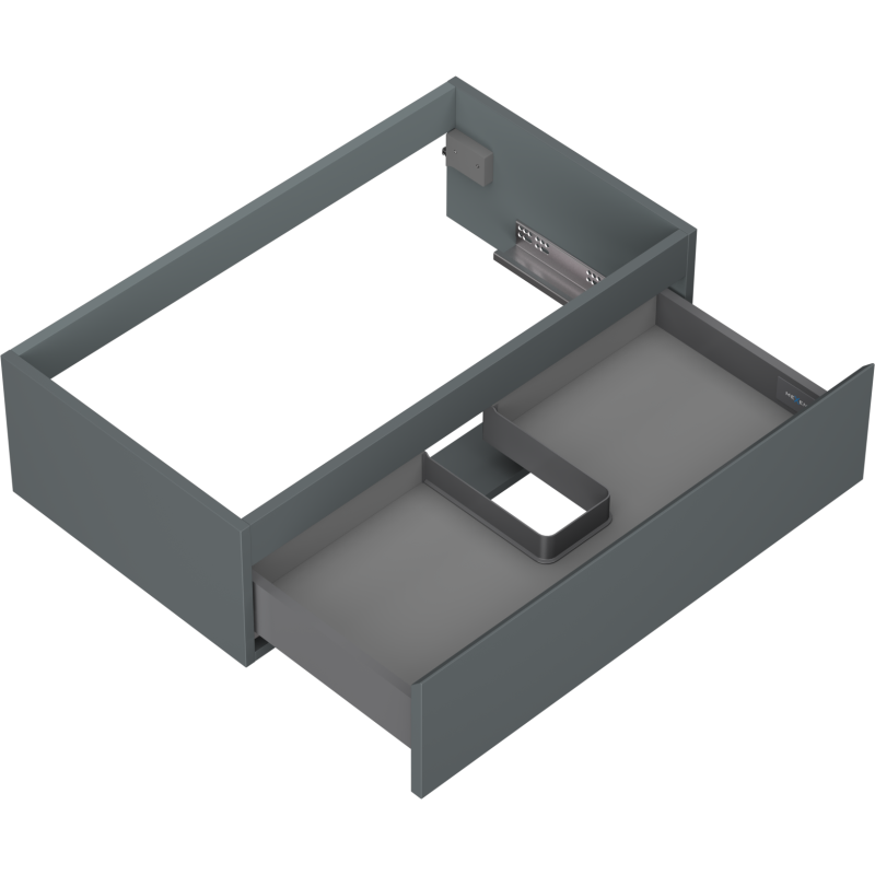 Mexen Orio Badezimmerschrank für Waschbecken 80 cm, 1 Schublade, Graphit Matt - 91A10-08023-1-BF66