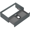 Mexen Orio badmeubelkast onder de wastafel 80 cm, 1 lade, grafiet mat - 91A10-08023-1-BF66