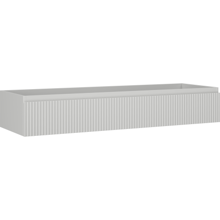 Mexen Rivel Badezimmerschrank für Waschbecken 140 cm, 1 Schublade, gerillt, grau matt - 91A20-14023-1-BF62