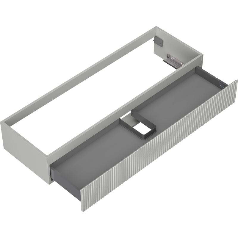 Mexen Rivel armoire de salle de bain sous lavabo 140 cm, 1 tiroir, rainuré, gris mat - 91A20-14023-1-BF62