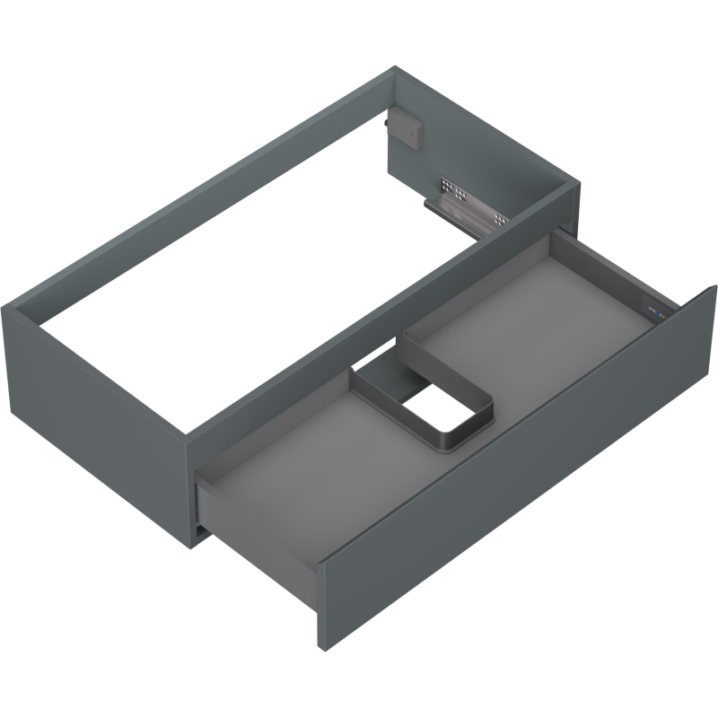 Mexen Orio Badezimmerschrank unter Waschbecken 90 cm, 1 Schublade, matt Graphit - 91A10-09023-1-BF66