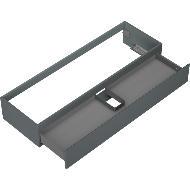 Mexen Orio bathroom cabinet under sink 140 cm, 1 drawer, matte graphite - 91A10-14023-1-BF66