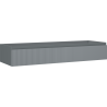 Mexen Rivel szafka łazienkowa podumywalkowa 140 cm, 1 szuflada, ryflowana , grafit mat - 91A20-14023-1-BF66