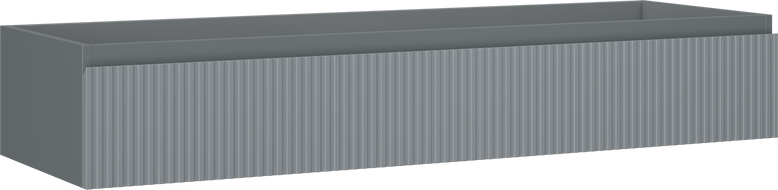 Mexen Rivel kupaonski ormarić ispod umivaonika 140 cm, 1 ladica, rebrasta, grafit mat - 91A20-14023-1-BF66