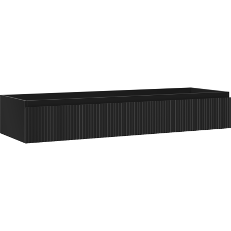 Mexen Rivel armário para casa de banho sob o lavatório 140 cm, 1 gaveta, com ranhuras, preto mate - 91A20-14023-1-BF71