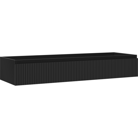 Mexen Rivel Badezimmerschrank unter dem Waschbecken 140 cm, 1 Schublade, geriffelt, schwarz matt - 91A20-14023-1-BF71