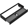 Mexen Rivel Badezimmerschrank unter dem Waschbecken 140 cm, 1 Schublade, geriffelt, schwarz matt - 91A20-14023-1-BF71