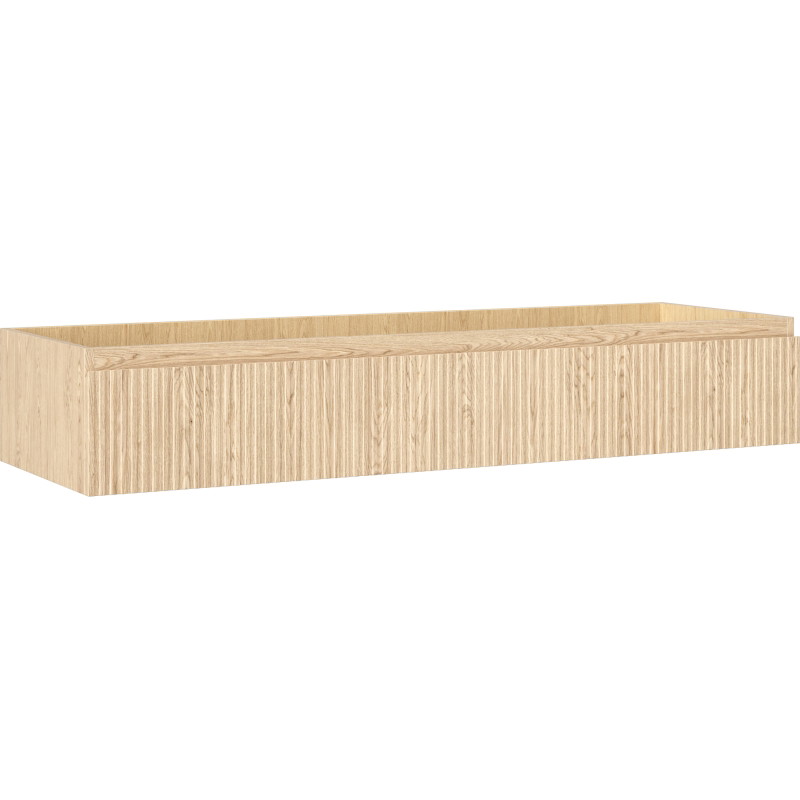 Mexen Rivel kupaonski ormarić za umivaonik 140 cm, 1 ladica, rebrasti, hrast - 91A20-14023-1-BF81