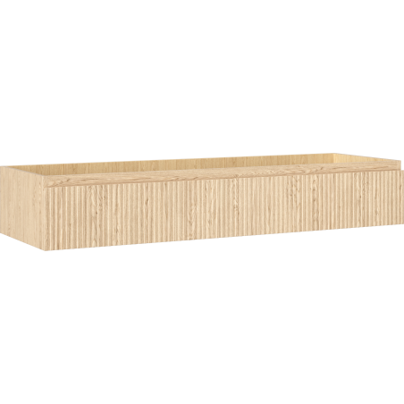Mexen Rivel Badezimmerschrank unter Waschbecken 140 cm, 1 Schublade, geriffelt, Eiche - 91A20-14023-1-BF81