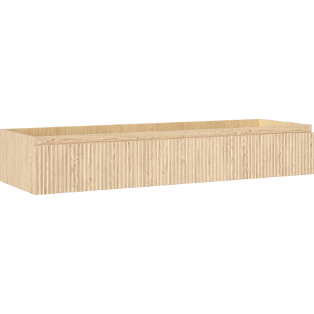 Mexen Rivel bathroom cabinet for under washbasin 140 cm, 1 drawer, grooved, oak - 91A20-14023-1-BF81