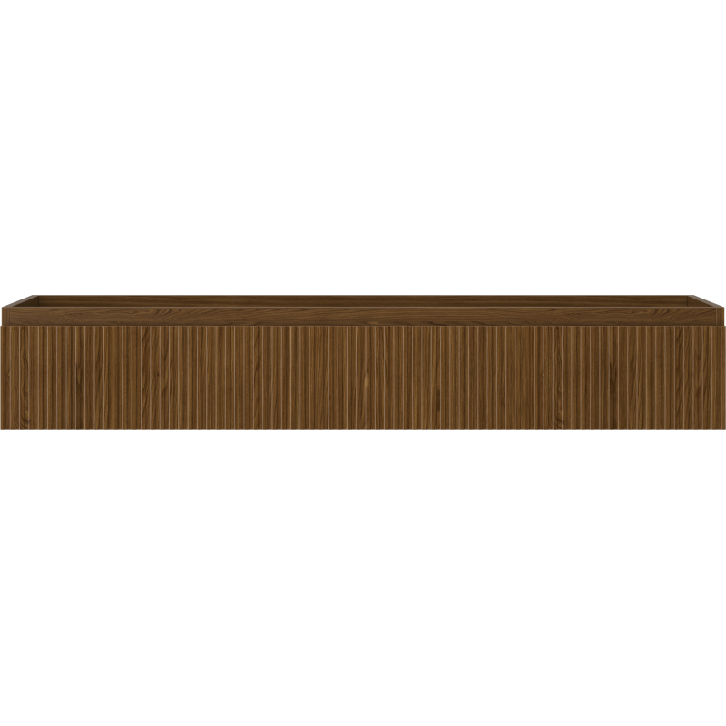 Mexen Rivel szafka łazienkowa podumywalkowa 140 cm, 1 szuflada, ryflowana , orzech - 91A20-14023-1-BF86