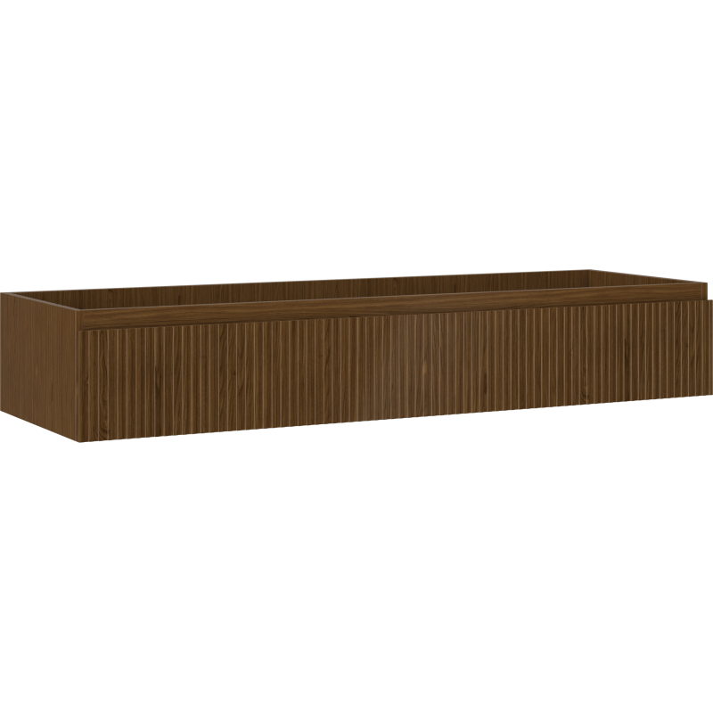 Mexen Rivel armário de casa de banho para lavatório 140 cm, 1 gaveta, espinhado, nogueira - 91A20-14023-1-BF86