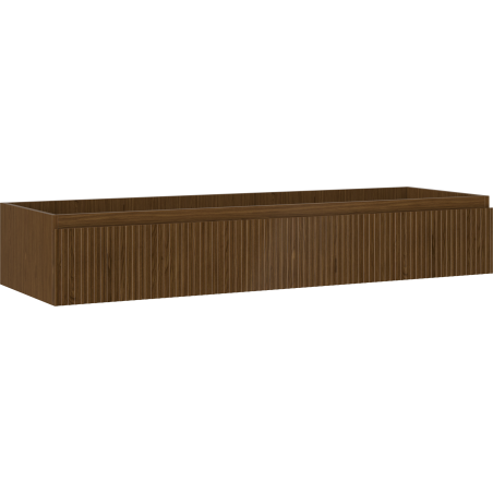 Mexen Rivel Badezimmerschrank unter Waschbecken 140 cm, 1 Schublade, gerillt, Nussbaum - 91A20-14023-1-BF86