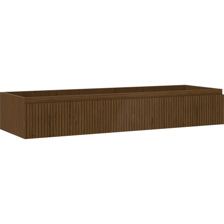 Mexen Rivel badkamerkast onder de wastafel 140 cm, 1 lade, geribbeld, walnoot - 91A20-14023-1-BF86