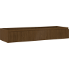 Mexen Rivel Badezimmerschrank unter Waschbecken 140 cm, 1 Schublade, gerillt, Nussbaum - 91A20-14023-1-BF86