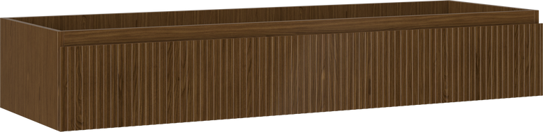 Mexen Rivel gabinete de baño para lavabo 140 cm, 1 cajón, acanalado, nogal - 91A20-14023-1-BF86