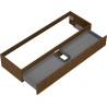 Mexen Rivel gabinete de baño para lavabo 140 cm, 1 cajón, acanalado, nogal - 91A20-14023-1-BF86