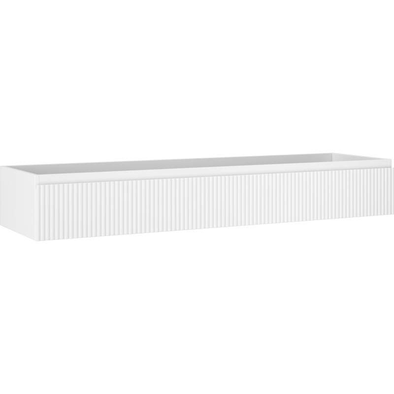 Mexen Rivel bathroom cabinet for washbasin 160 cm, 1 drawer, fluted, white matte - 91A20-16023-1-BF01