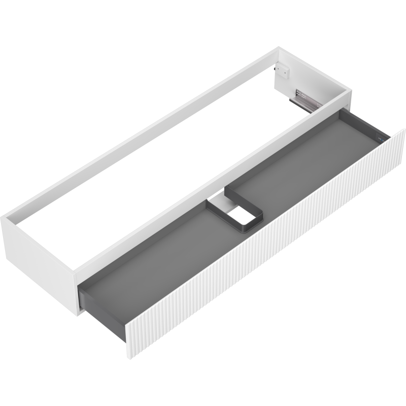 Mexen Rivel mueble de baño bajo lavabo 160 cm, 1 cajón, ranurado, blanco mate - 91A20-16023-1-BF01