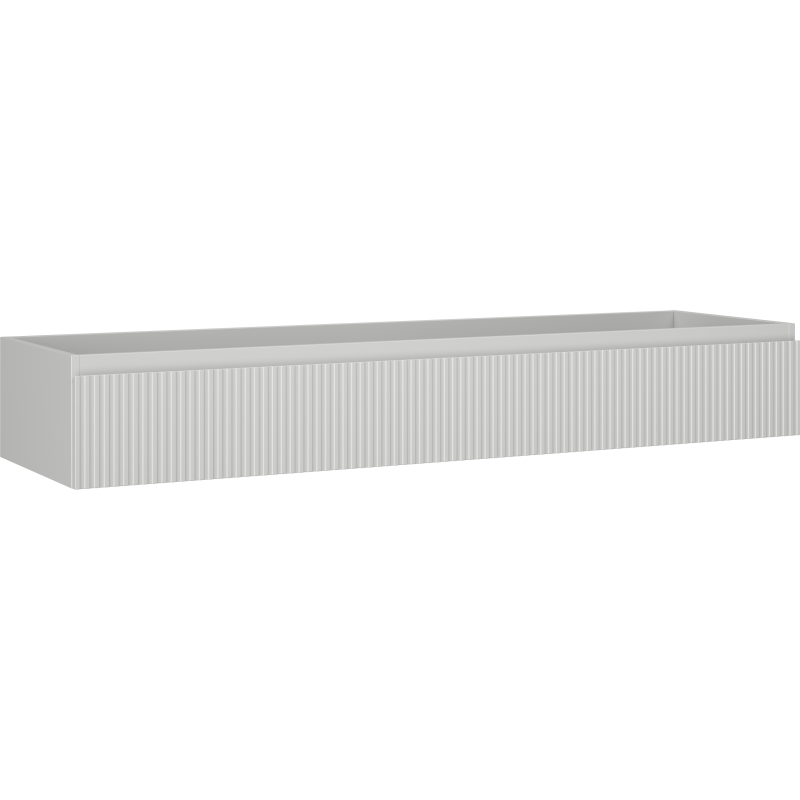 Mexen Rivel Badezimmerunterschrank 160 cm, 1 Schublade, geriffelt, grau matt - 91A20-16023-1-BF62