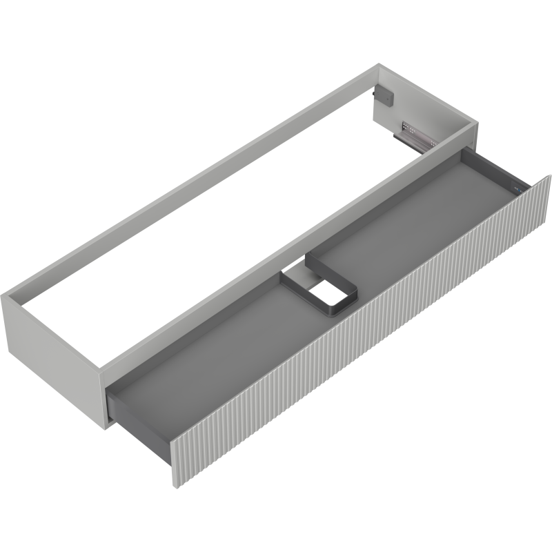 Mexen Rivel armário de casa de banho para o lavatório 160 cm, 1 gaveta, ranhurado, cinza mate - 91A20-16023-1-BF62