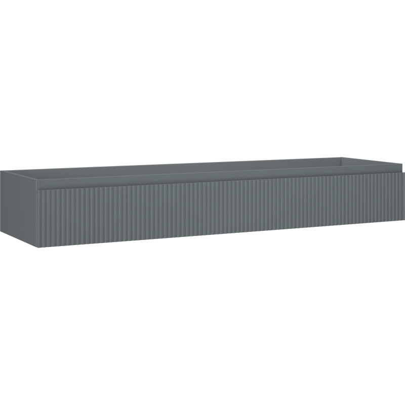 Mexen Rivel ormarić za umivaonik 160 cm, 1 ladica, rebrasti, grafit mat - 91A20-16023-1-BF66