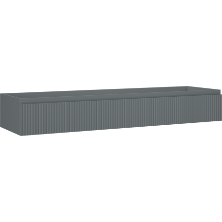 Mexen Rivel szafka łazienkowa podumywalkowa 160 cm, 1 szuflada, ryflowana , grafit mat - 91A20-16023-1-BF66