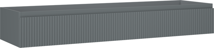 Mexen Rivel kopalniška omarica pod umivalnikom 160 cm, 1 predal, rebrasta, grafit mat - 91A20-16023-1-BF66