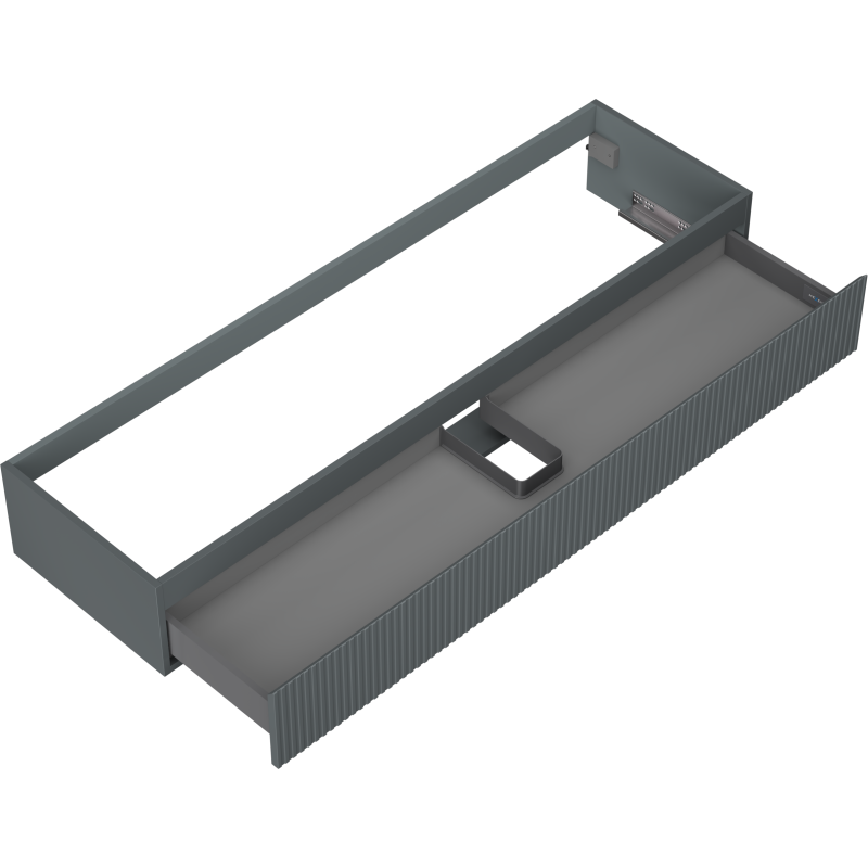 Mexen Rivel armário de casa de banho para lavatório 160 cm, 1 gaveta, canelada, grafite mate - 91A20-16023-1-BF66